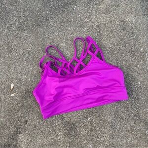 FREE W BUNDLE Fabletics fuchsia Strappy sports bandeau bra M